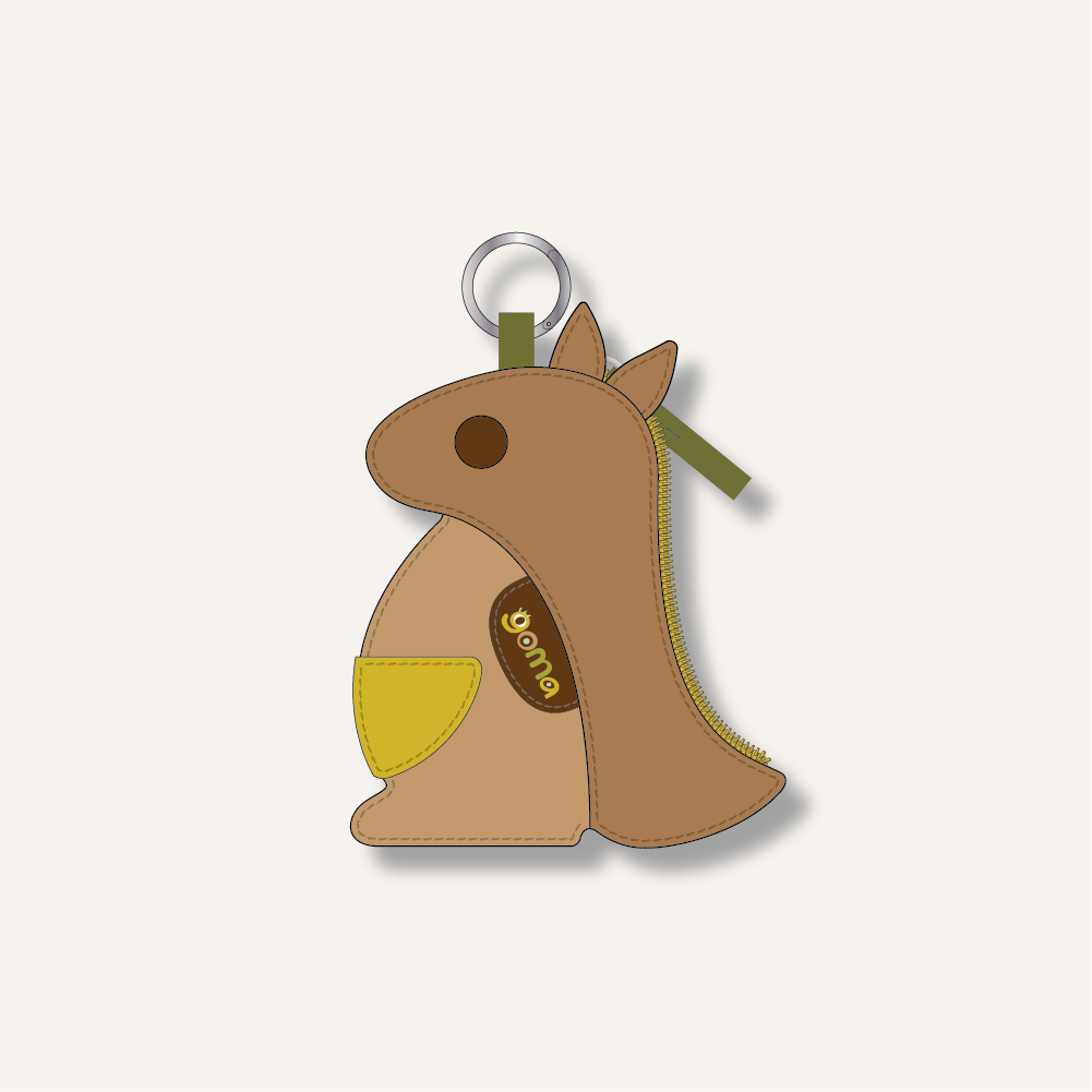 Coin Pouch | School Bag Pouch | Brown | Animal Pouch | SavvyMamaSG