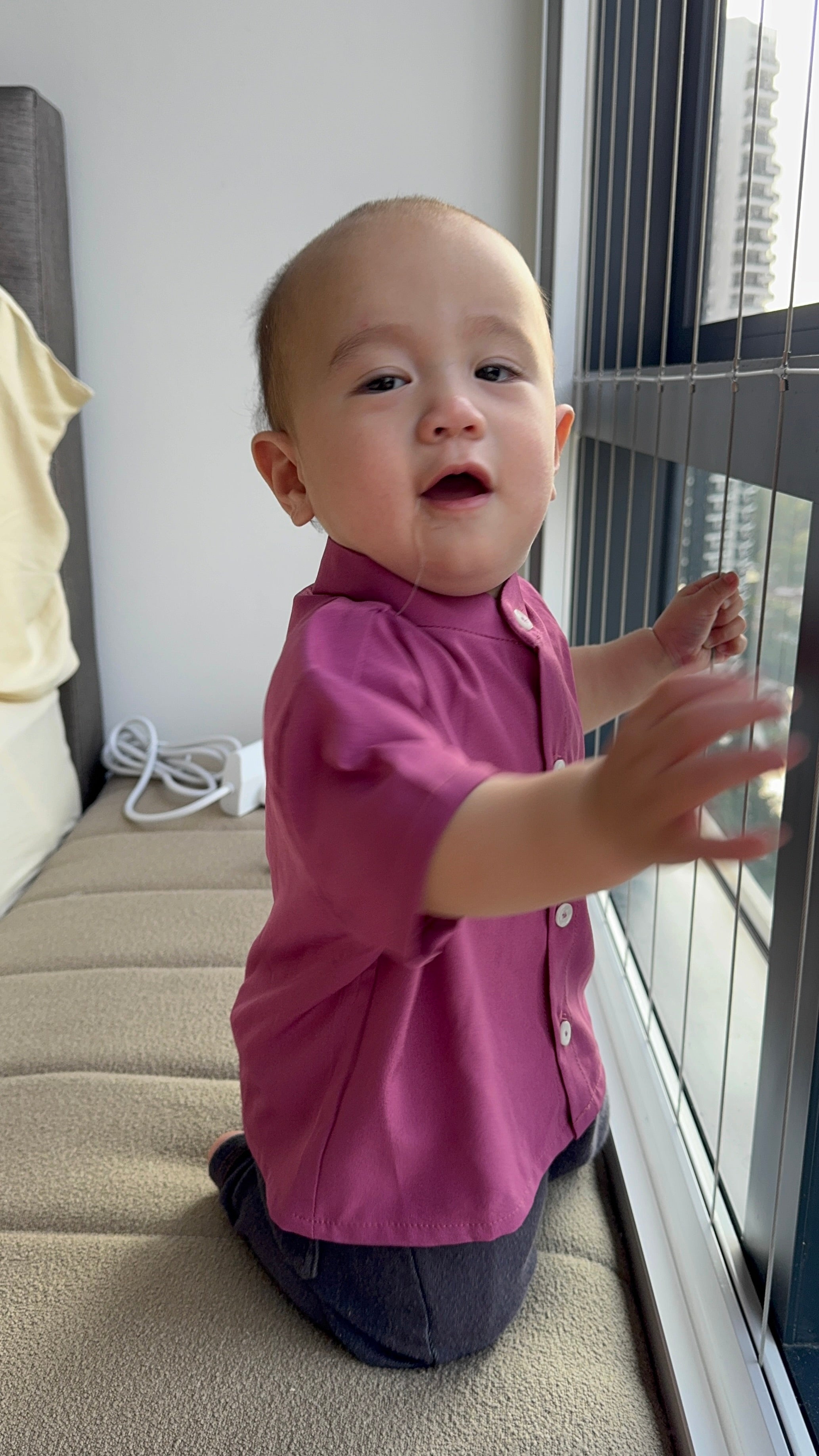 The Parrot | Elia Mandarin Collar Shirt (Boy)