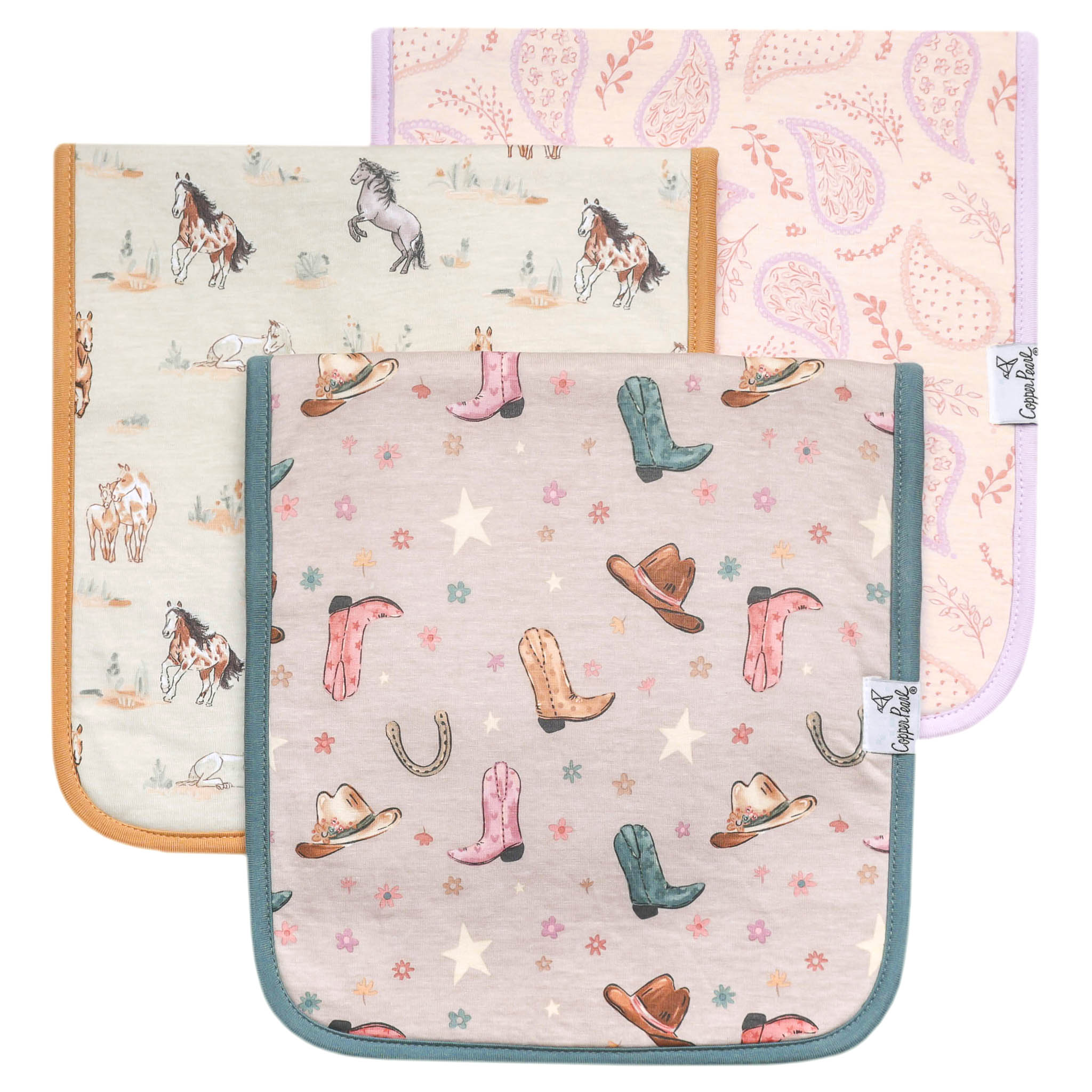 Copper Pearl | Burp Cloths - Cheyene