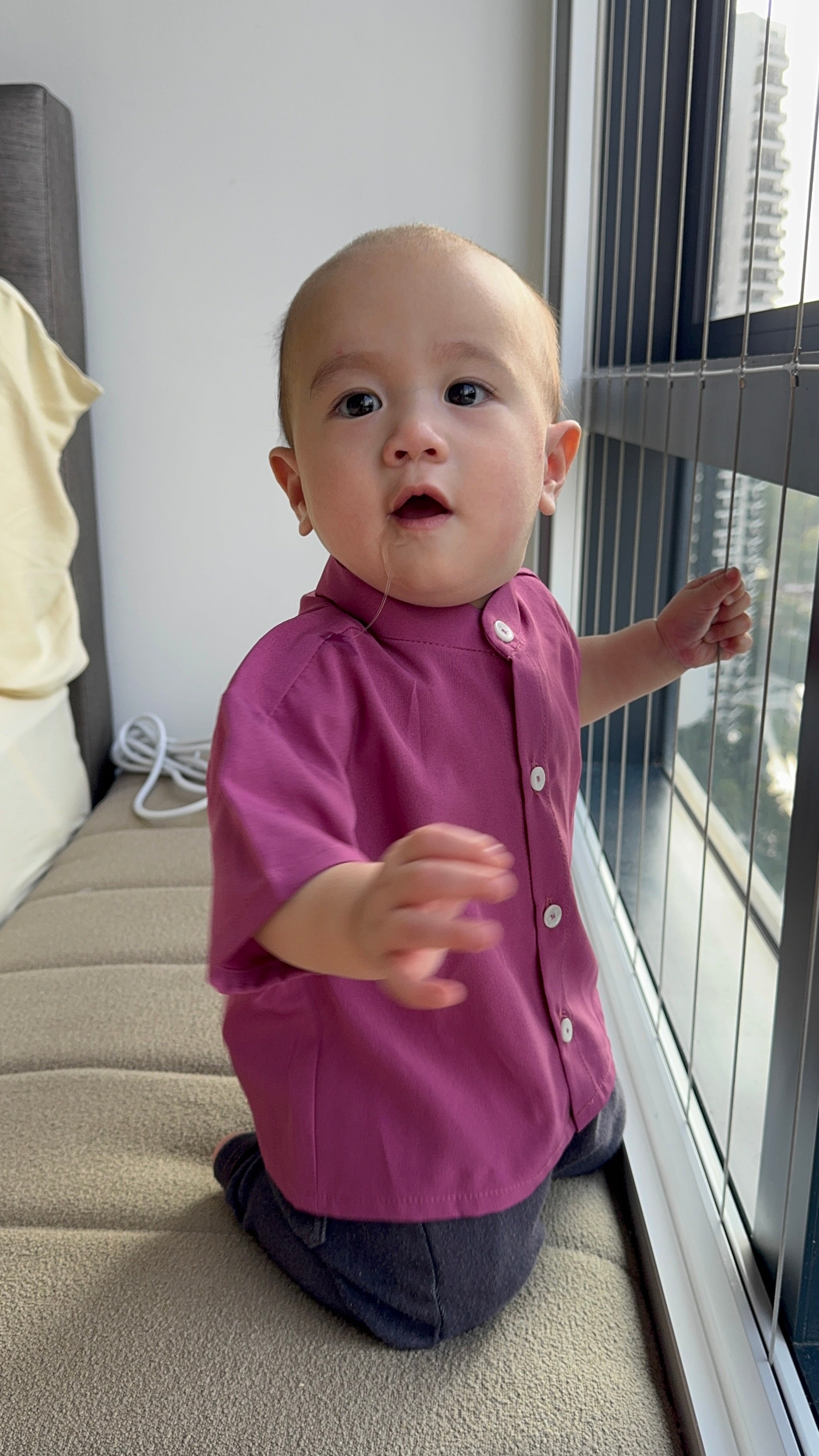 The Parrot | Elia Mandarin Collar Shirt (Boy)