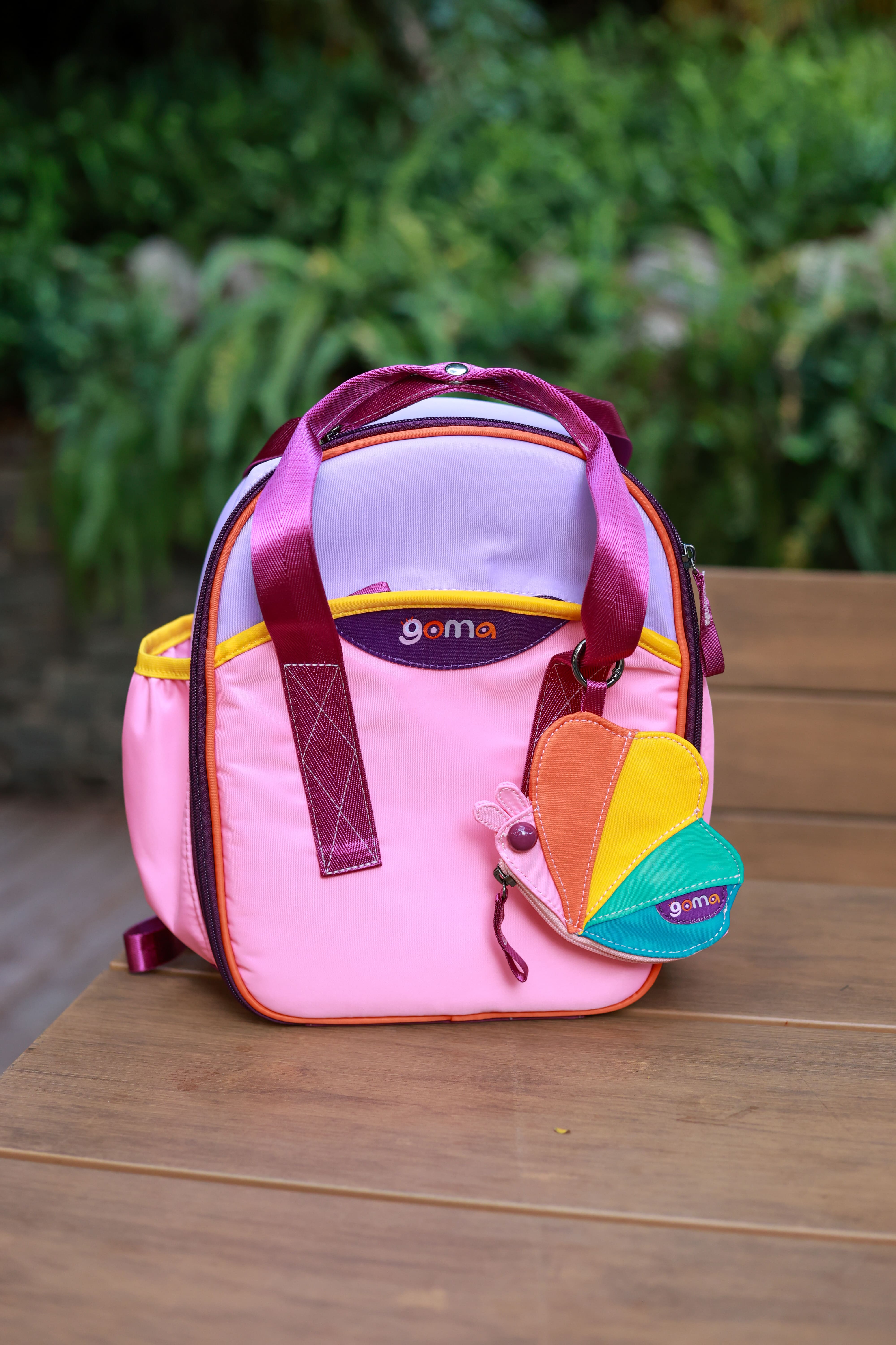 Goma Kids Bag | Una The Unicorn Backpack | Pink | School Bag with Butterfly Pouch | SavvyMamaSG