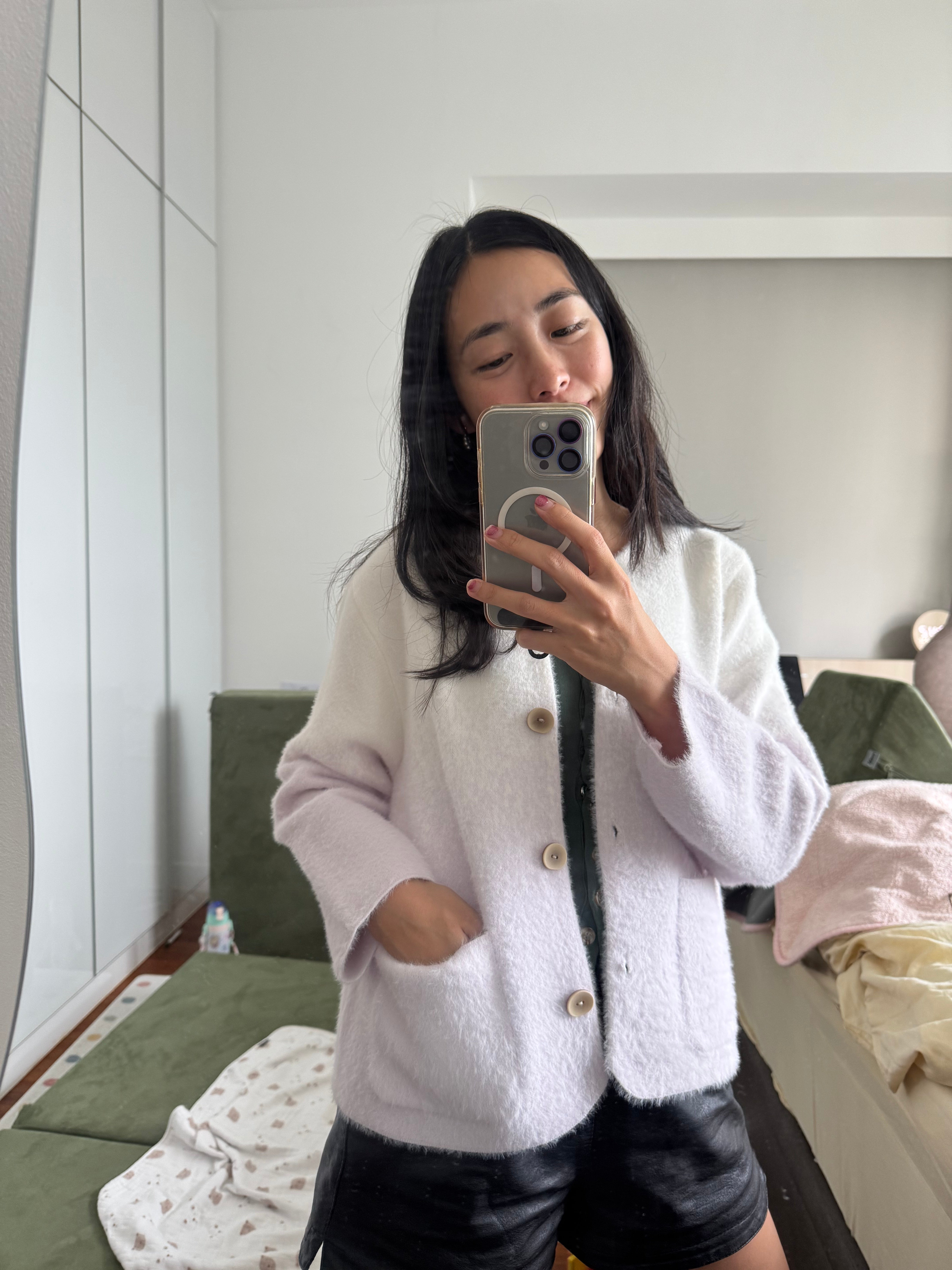 The Parrot | Mira Furry Ombré Cardigan