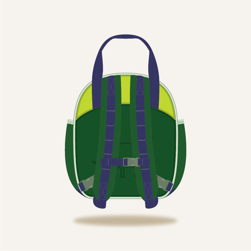Goma Kids Bag | Rex The Dino Backpack | School Bag with Pouch | Backside | SavvyMamaSG