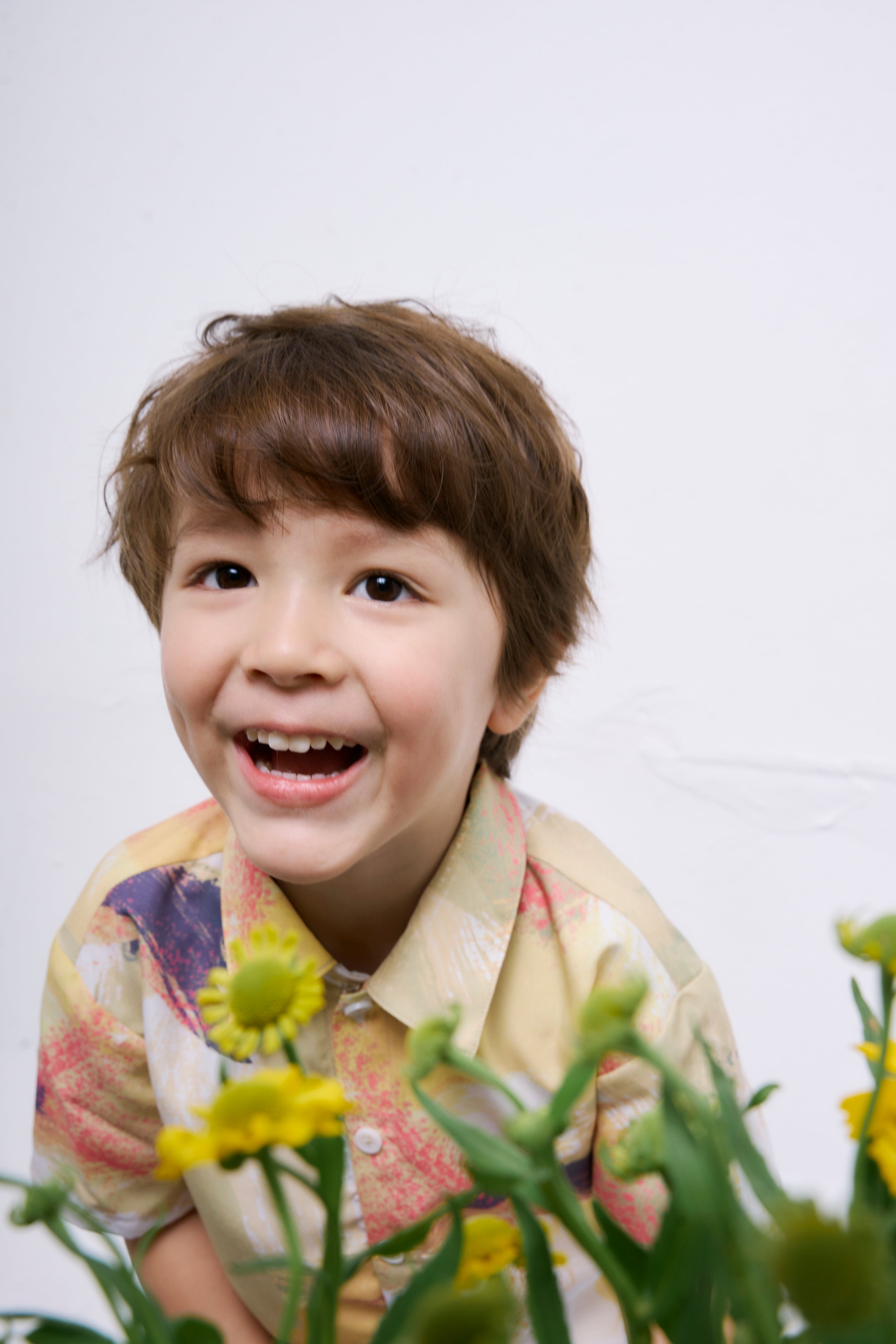 The Parrot | Soleil Tropical Shirt - Garden Yellow Print (Boy)