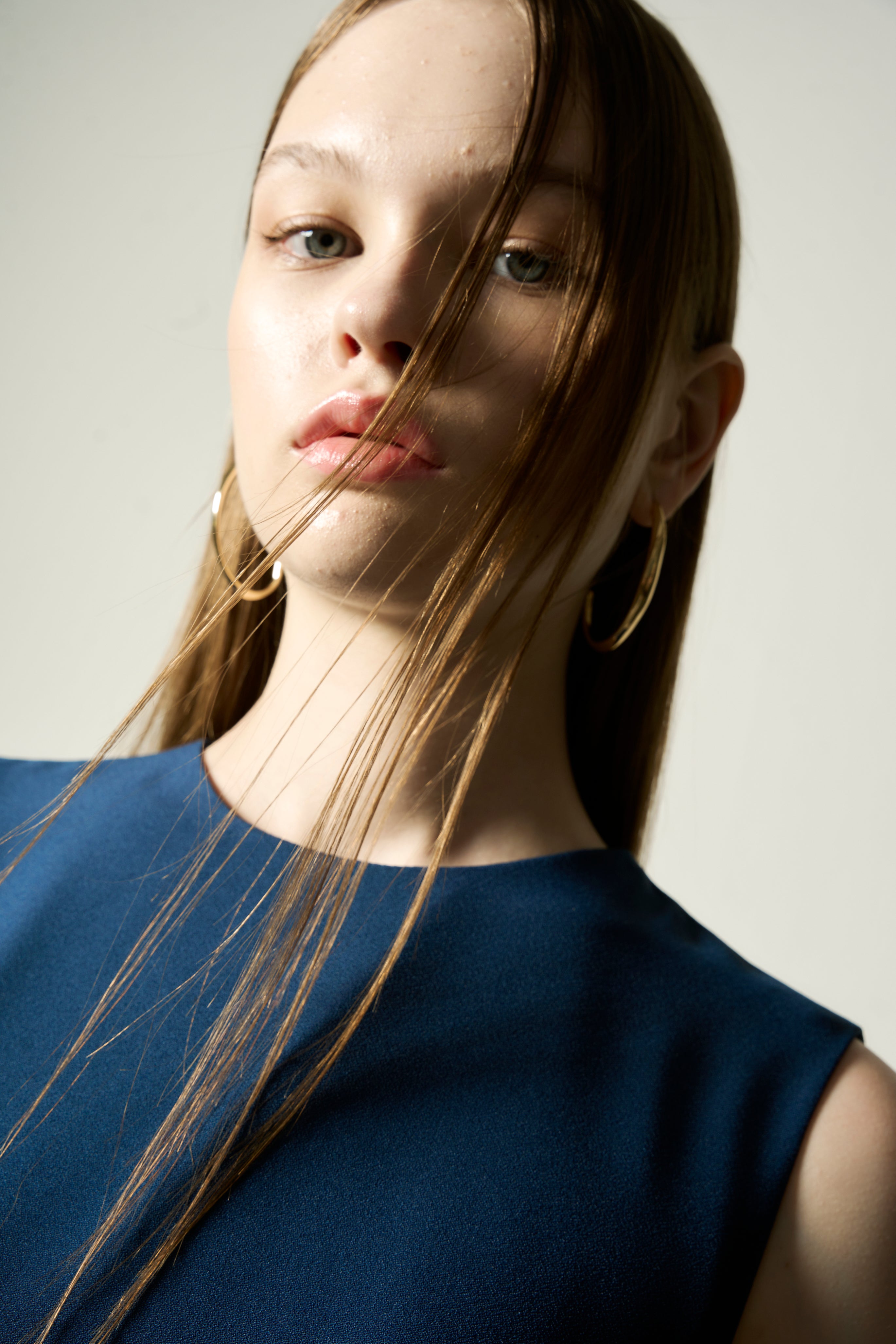 The Parrot | Aria Blue Snowflake Maxi Pleat Dress