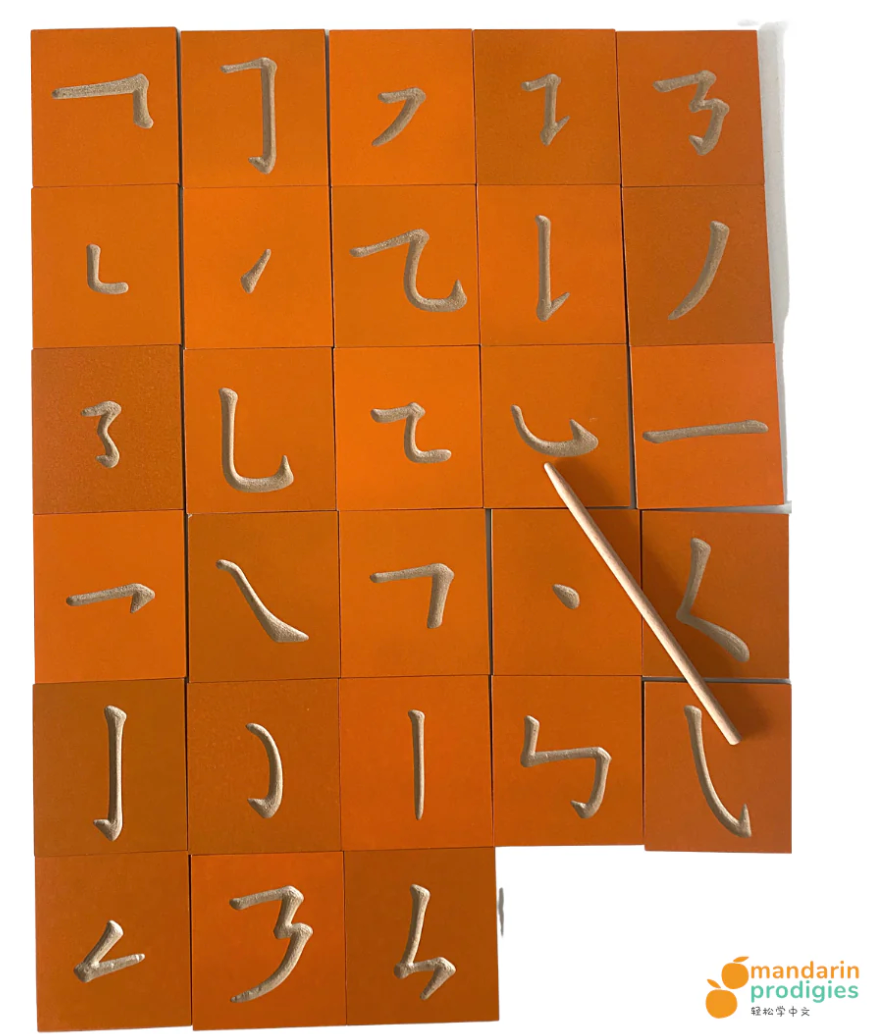 Books | Mandarin Prodigies: 28 Basic Chinese Strokes Wooden Set