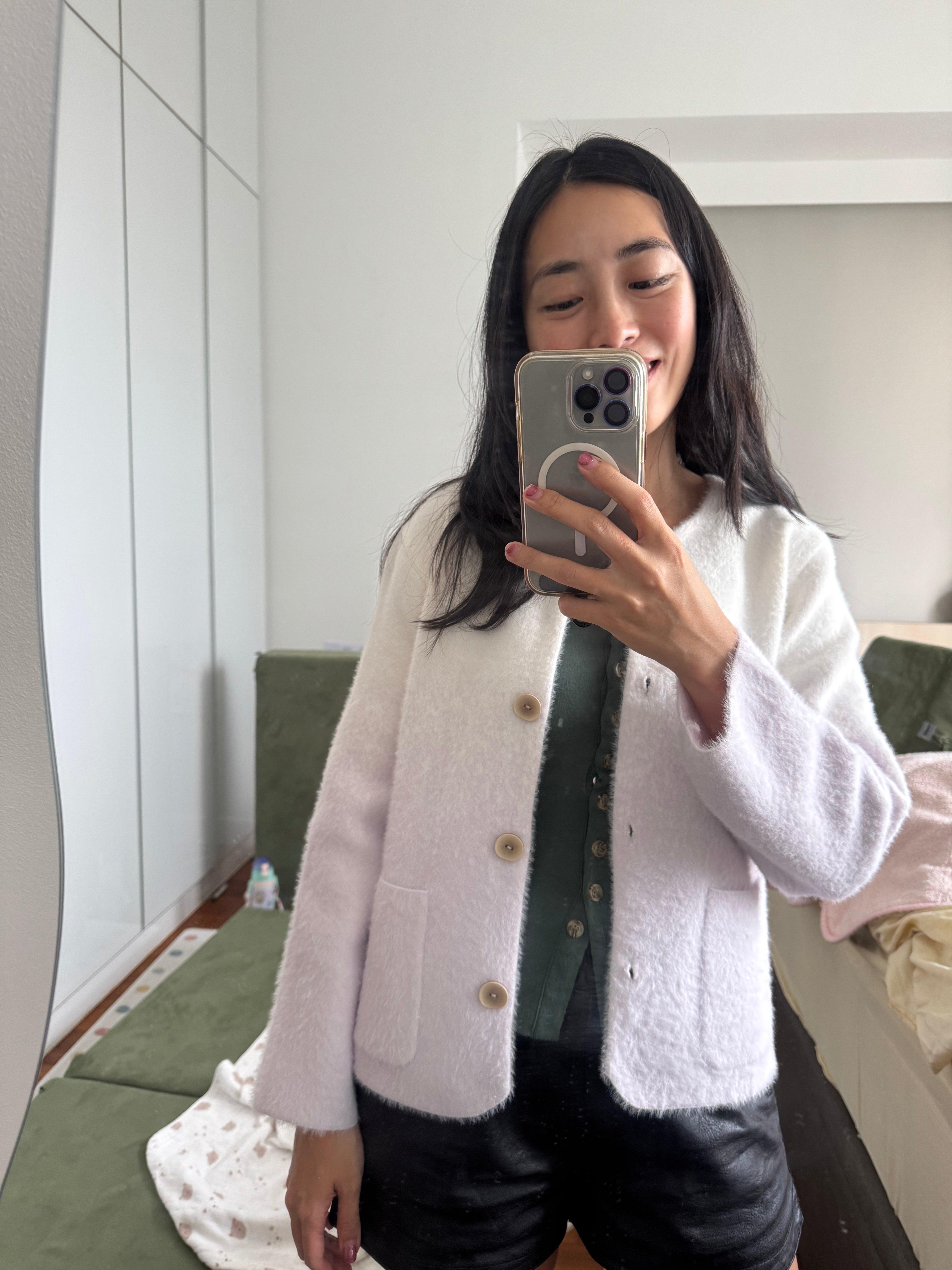 The Parrot | Mira Furry Ombré Cardigan