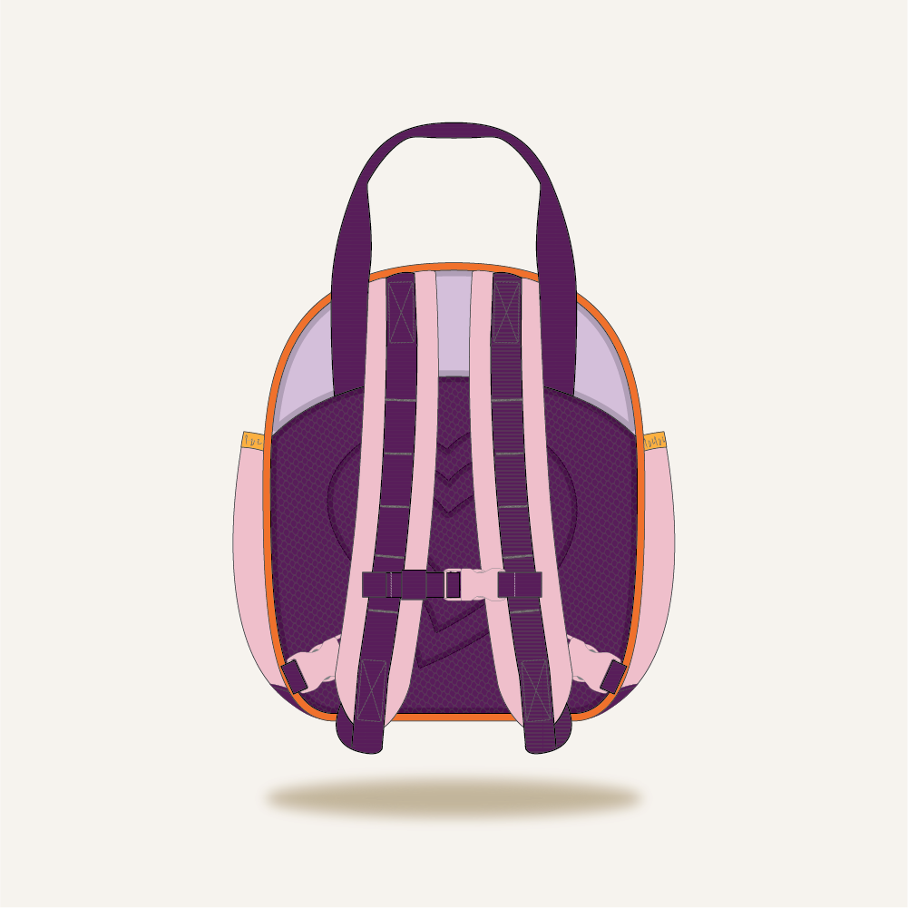 Goma Kids Bag | Una The Unicorn Backpack | Pink | School Bag | Back Side SavvyMamaSG