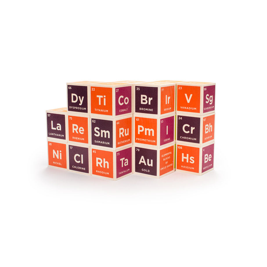 Uncle Goose Elemental Blocks | Educational Toys | Wooden Blocks | Front and Side | SavvyMama