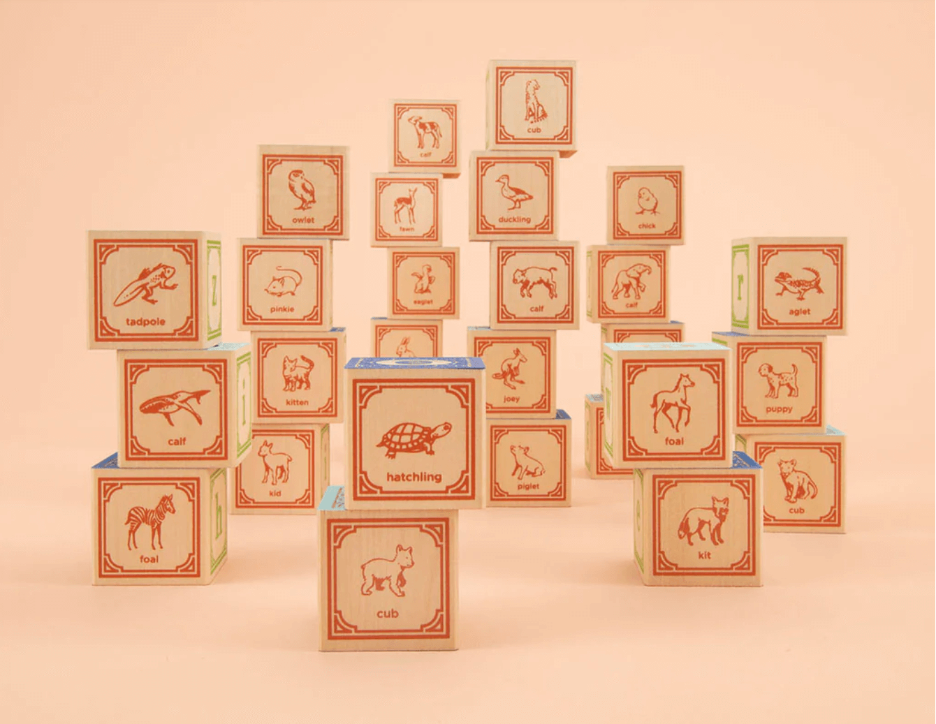 Uncle Goose Classic Lowercase ABC Blocks | Educational Toys | Wooden Blocks | Back Side| SavvyMama
