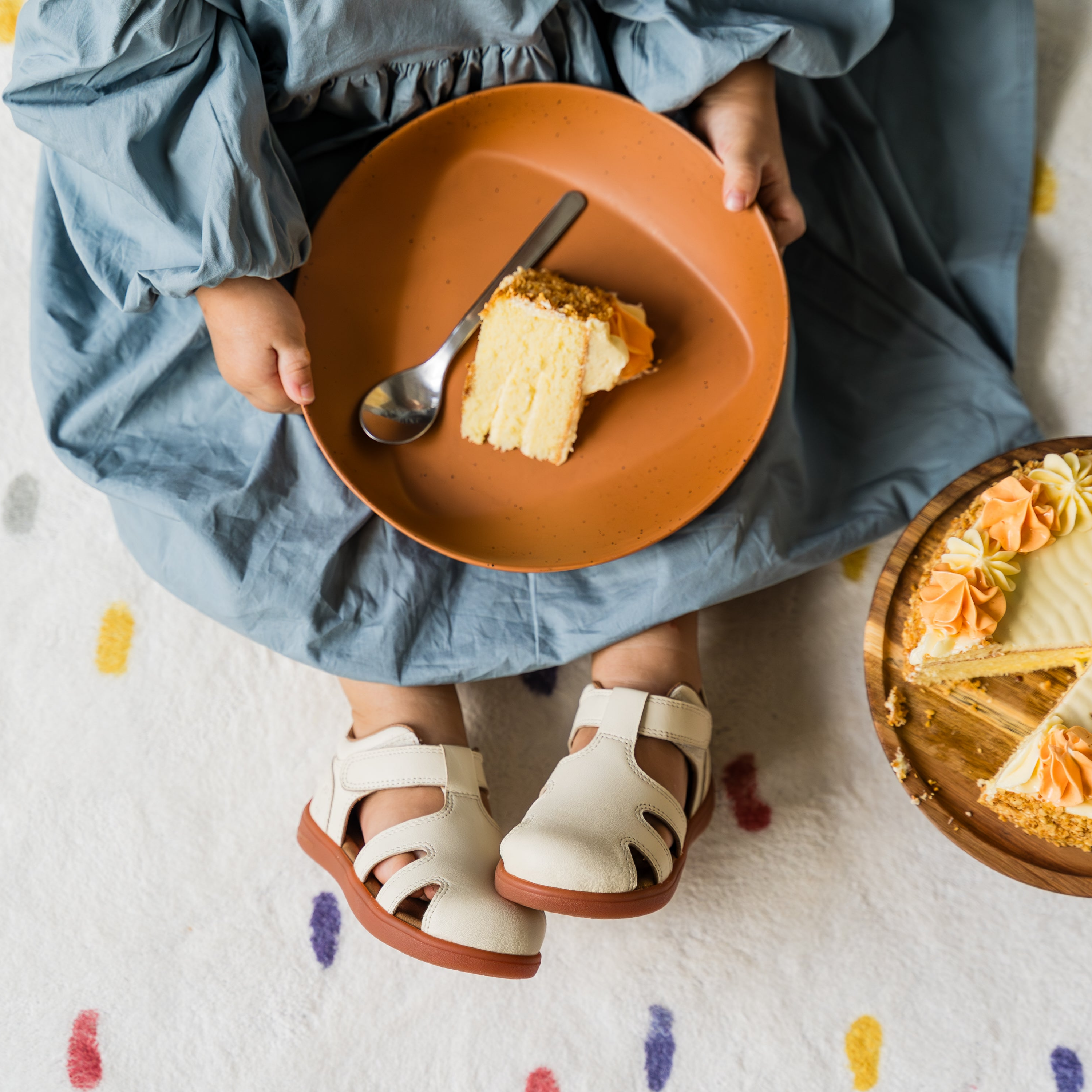 Schwette Footwear | Joyeux (Toddler) in Buttercream White