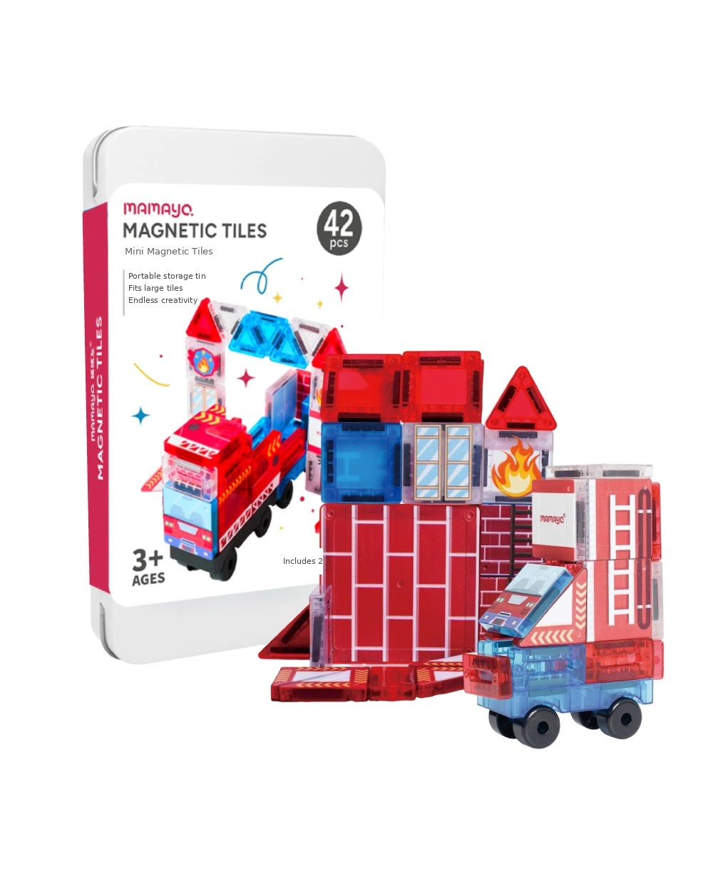 Mamayo themed mini magnetic tiles|STEM building toys|creative learning|imaginative play