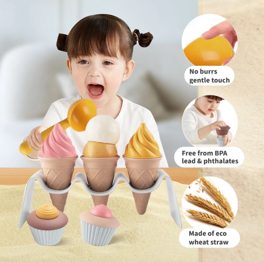 ice cream beach toy set|kids sand toys|pretend dessert play|summer outdoor activities|toddler sensory toy