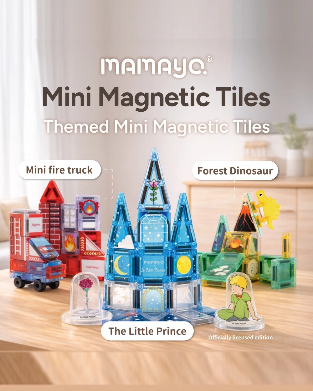 Mamayo themed mini magnetic tiles|STEM building toys|creative learning|imaginative play