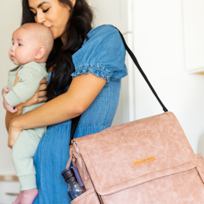 Petunia Pickle Bottom | Boxy Backpack : Dusty Rose Matte Leatherette