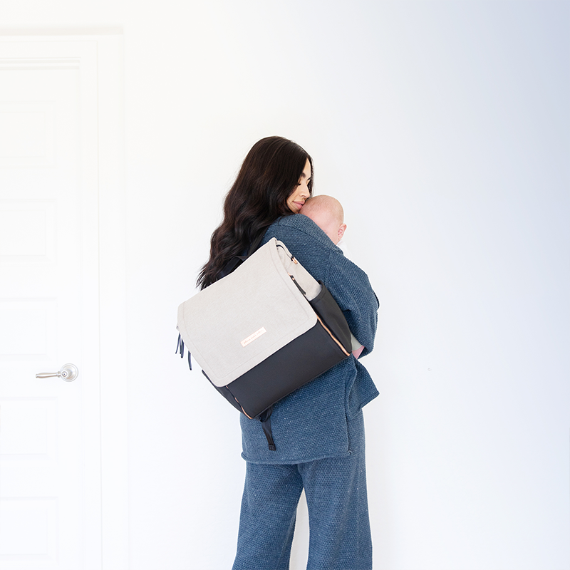 Petunia Pickle Bottom | Boxy Backpack : Sand/Black