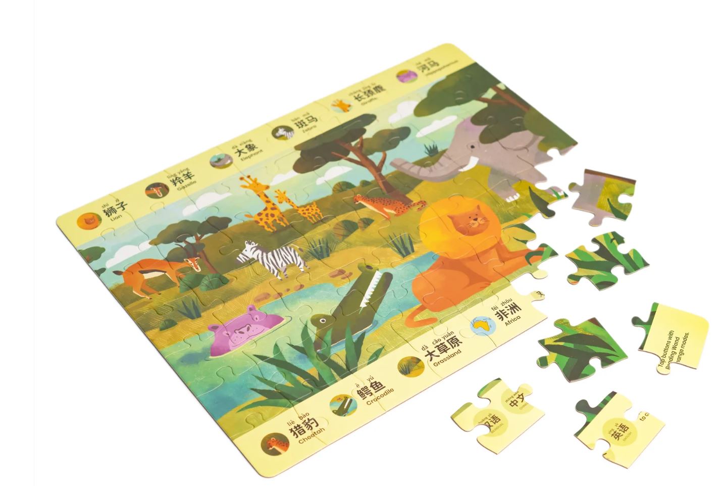 Books | Habbi: Grassland Animals Bilingual Puzzle