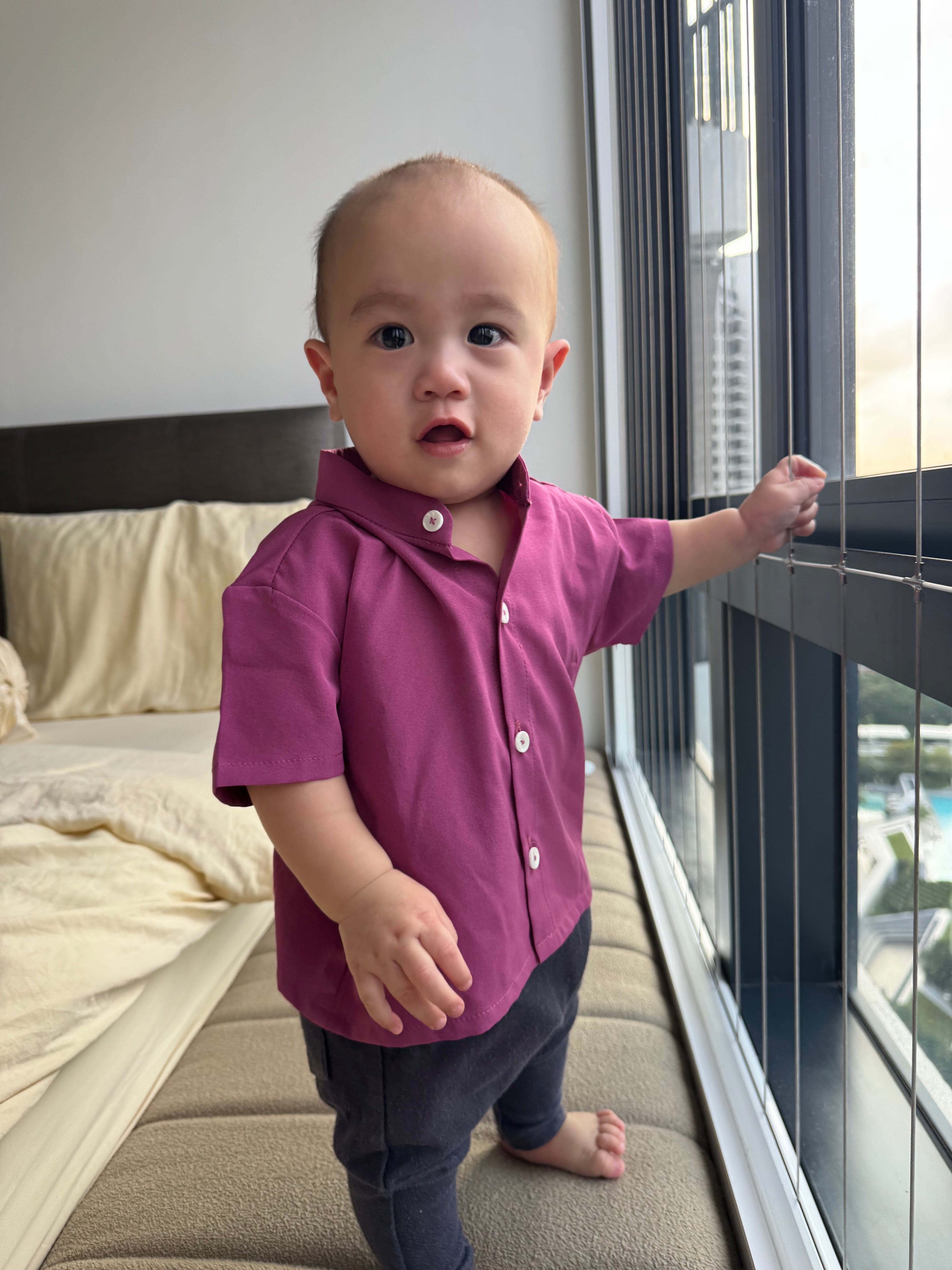 The Parrot | Elia Mandarin Collar Shirt (Boy)