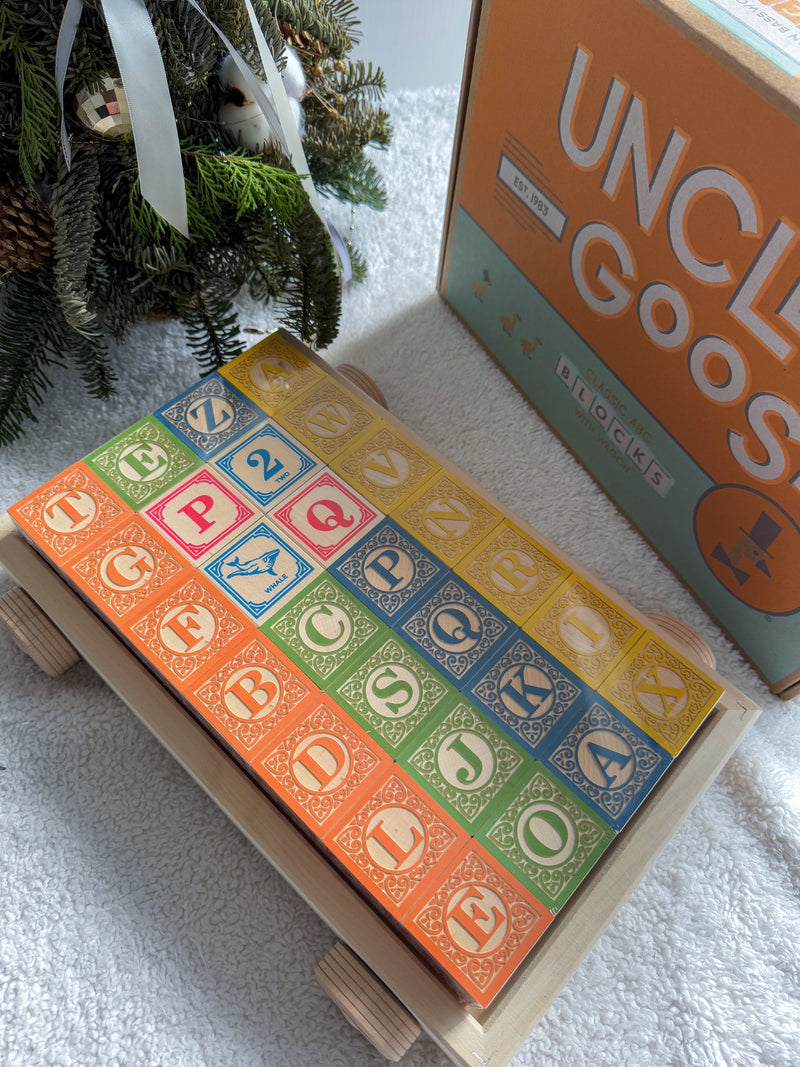 Uncle Goose | Classic ABC Blocks with Wagon