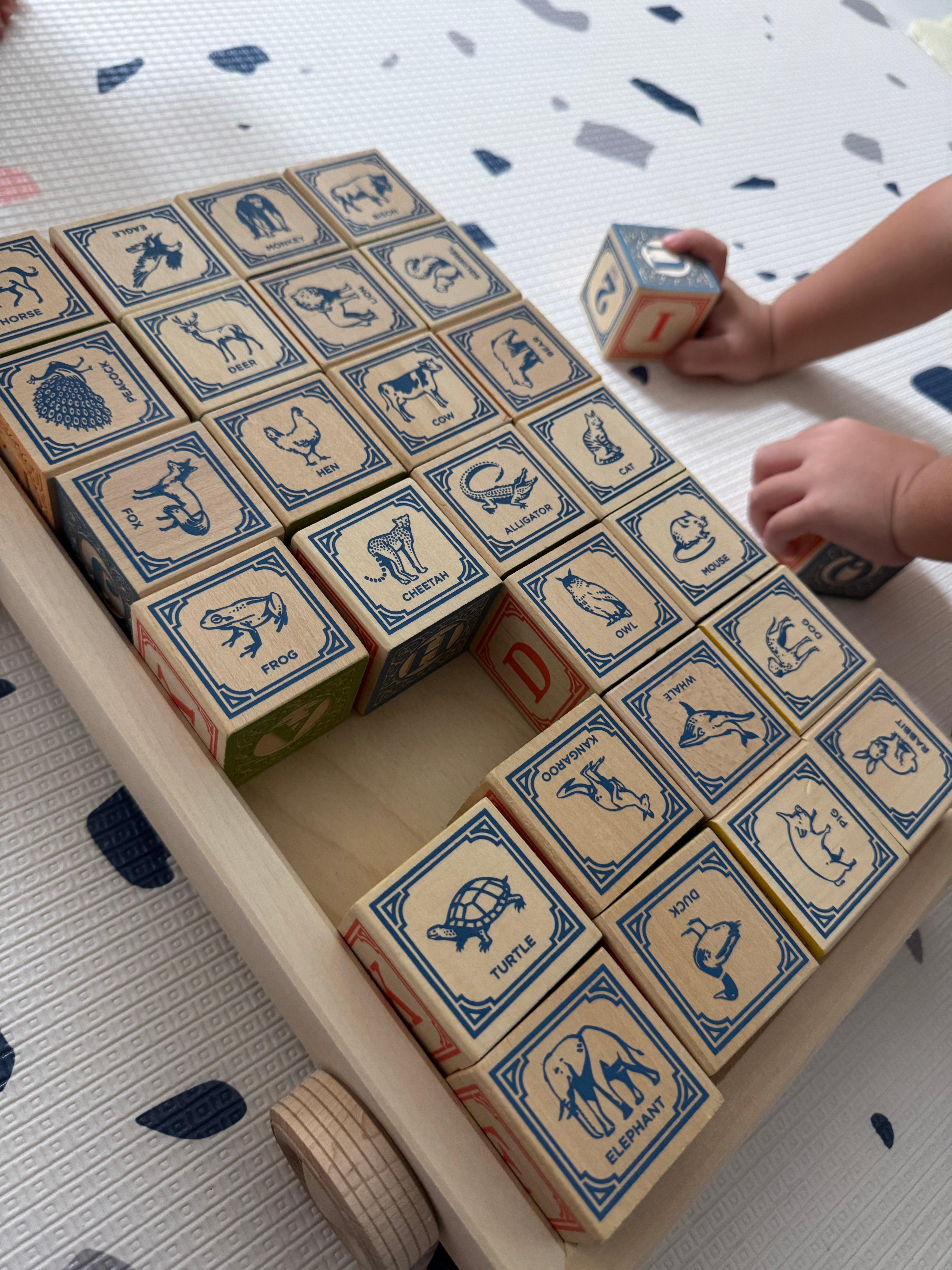 Uncle Goose | Classic ABC Blocks with Wagon
