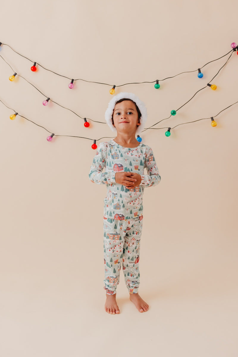 Copper Pearl | Snowy Slopes 2 Piece Long Sleeve Pajama Set - PREORDER
