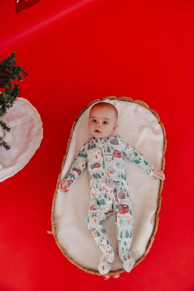 Copper Pearl | Zip-Up Footie Pajama - PREORDER