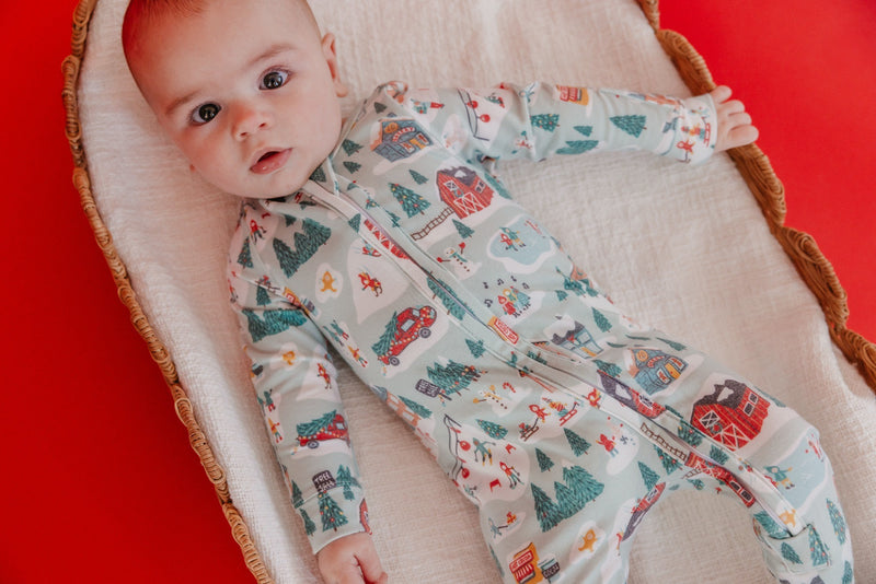 Copper Pearl | Zip-Up Footie Pajama - PREORDER