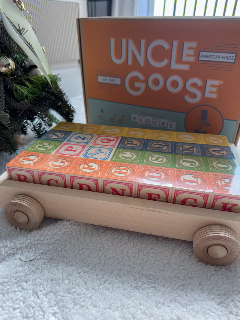 Uncle Goose | Classic ABC Blocks with Wagon