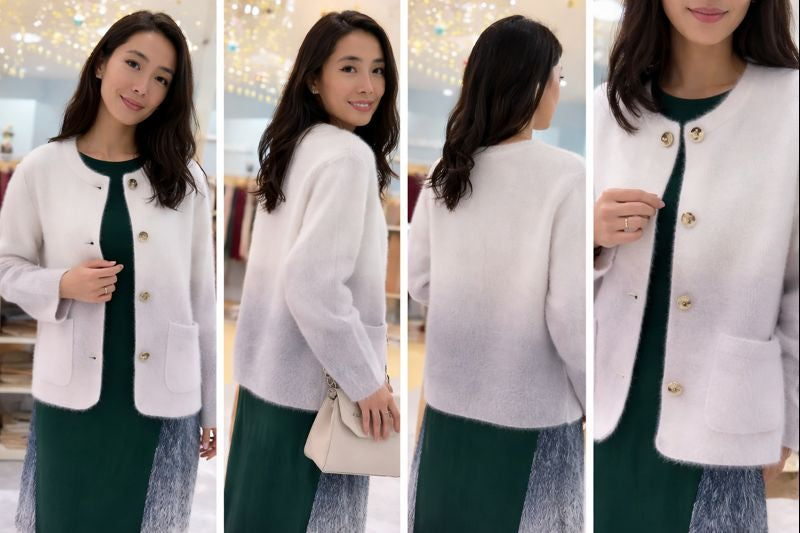 Furry Ombré Cardigan