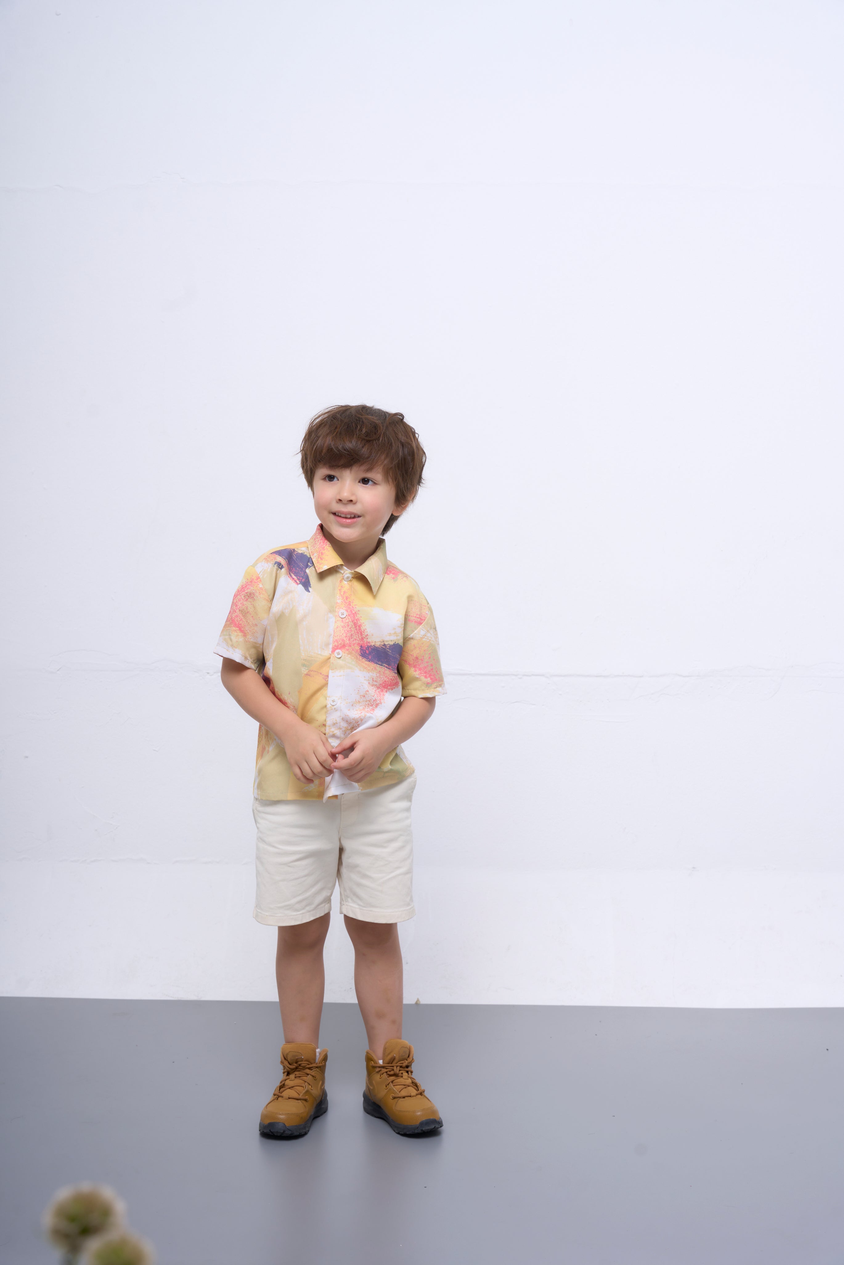 The Parrot | Soleil Tropical Shirt - Garden Yellow Print (Boy)