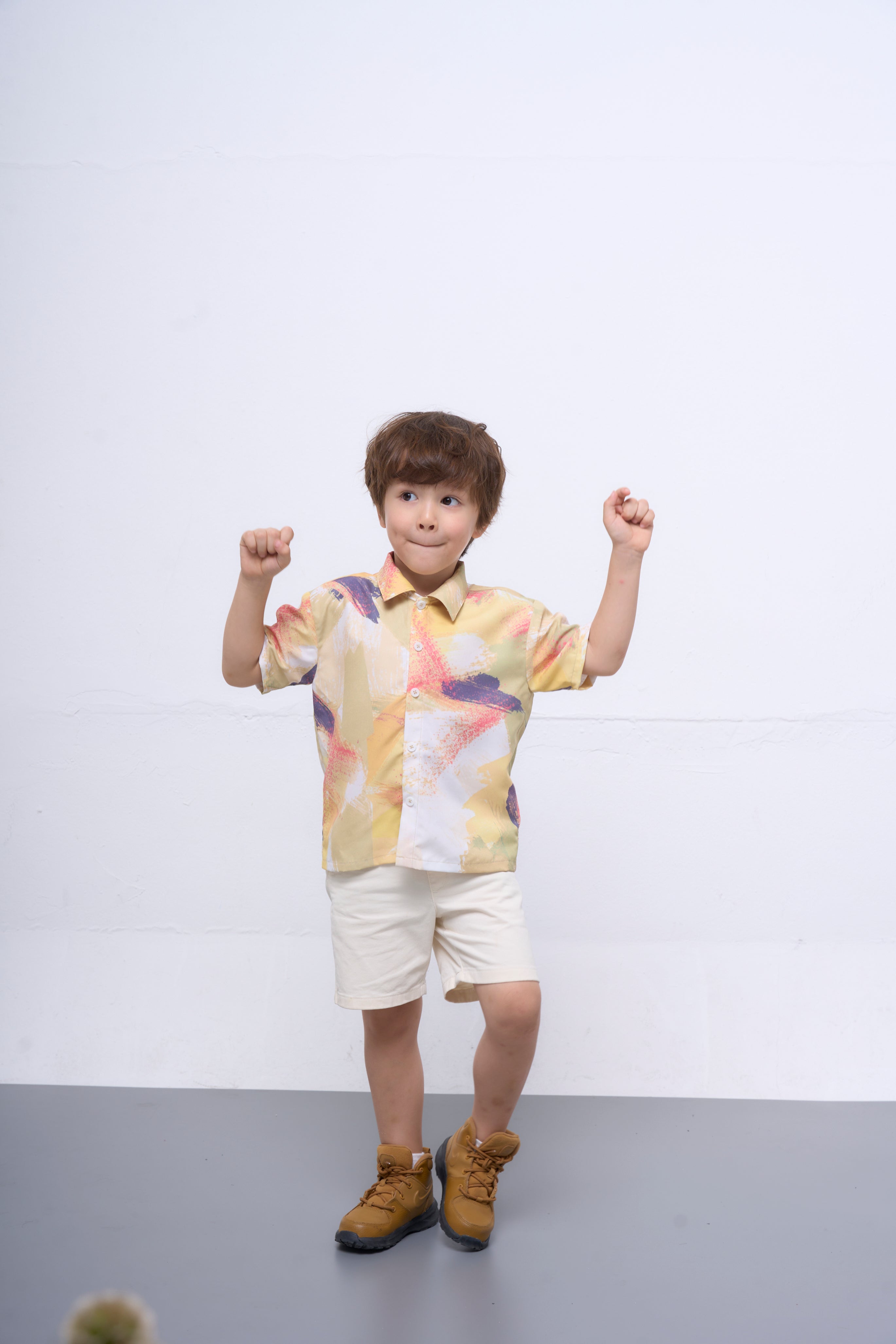 The Parrot | Soleil Tropical Shirt - Garden Yellow Print (Boy)