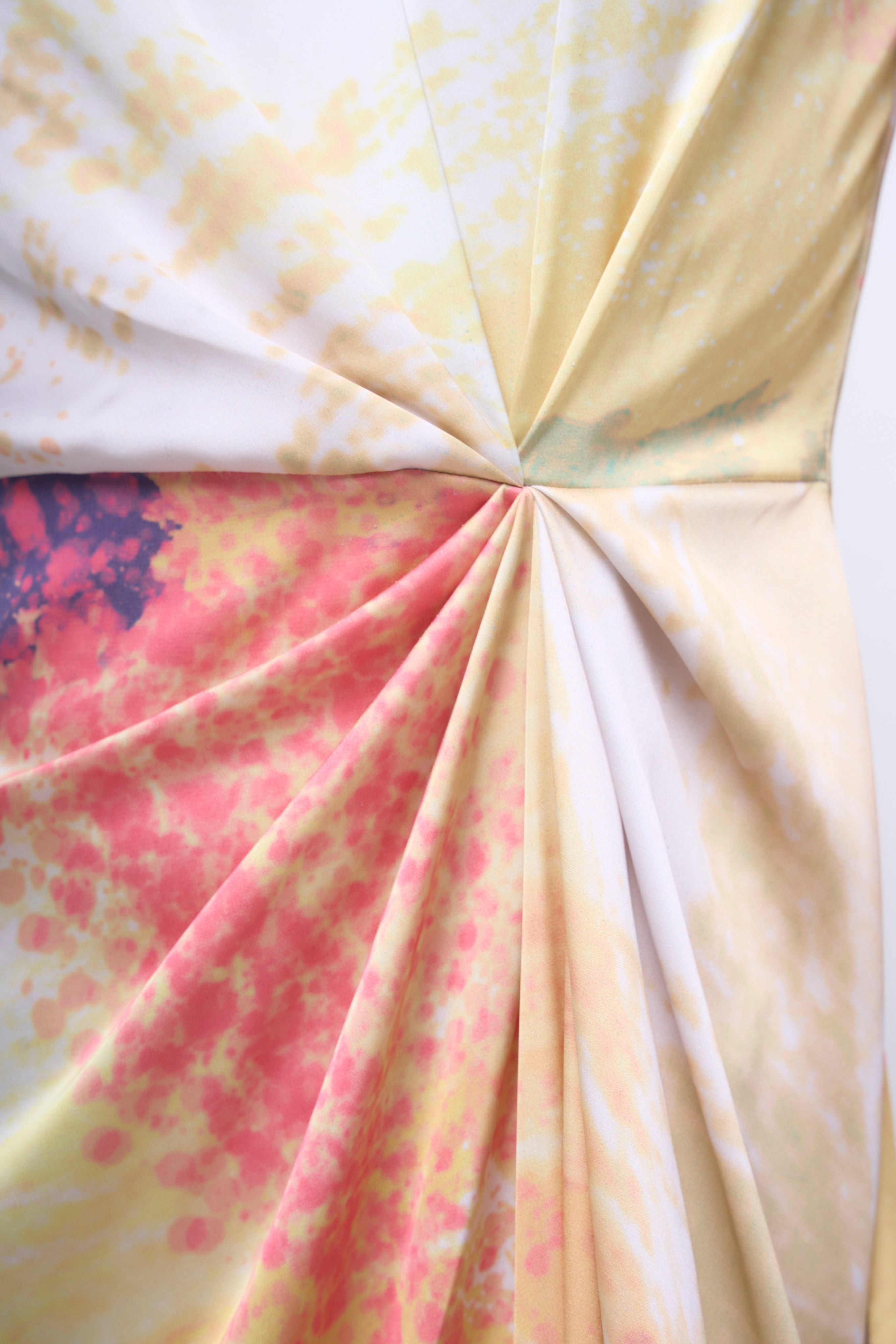 The Parrot | Midi Soleil Drape Dress - Garden Yellow Print