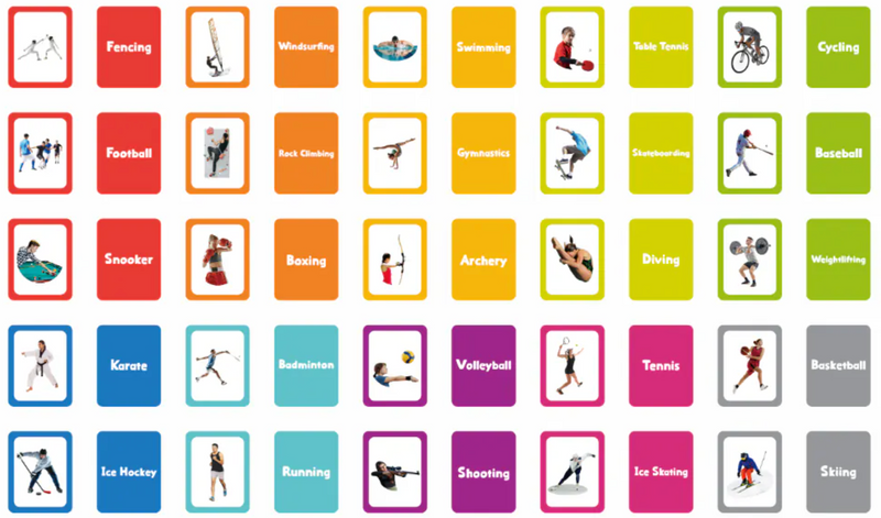 Books | Curios - English Flashcards - Sports