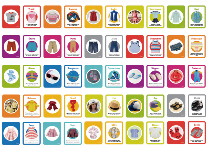 Books | Curios - English Flashcards - Clothing