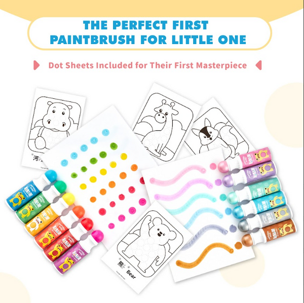 Mamayo | Dot Markers Series, Non Toxic Water-Based-Pearl 6 Colour Set (PREORDER)