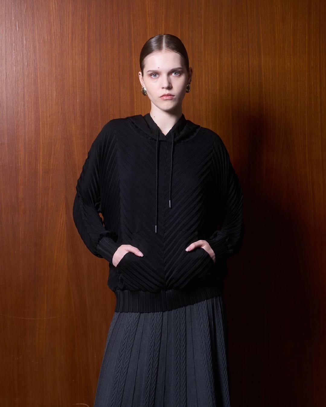 The Parrot | Kyra Pleated Hoodie