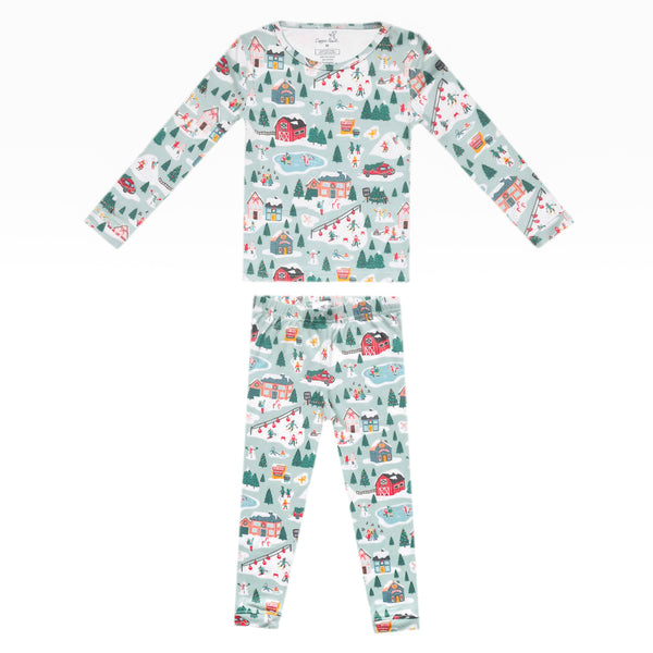 Copper Pearl | Snowy Slopes 2 Piece Long Sleeve Pajama Set - PREORDER