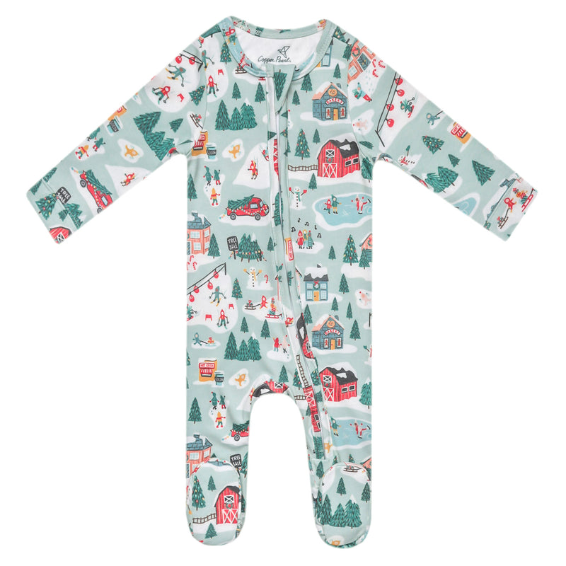 Copper Pearl | Zip-Up Footie Pajama - PREORDER
