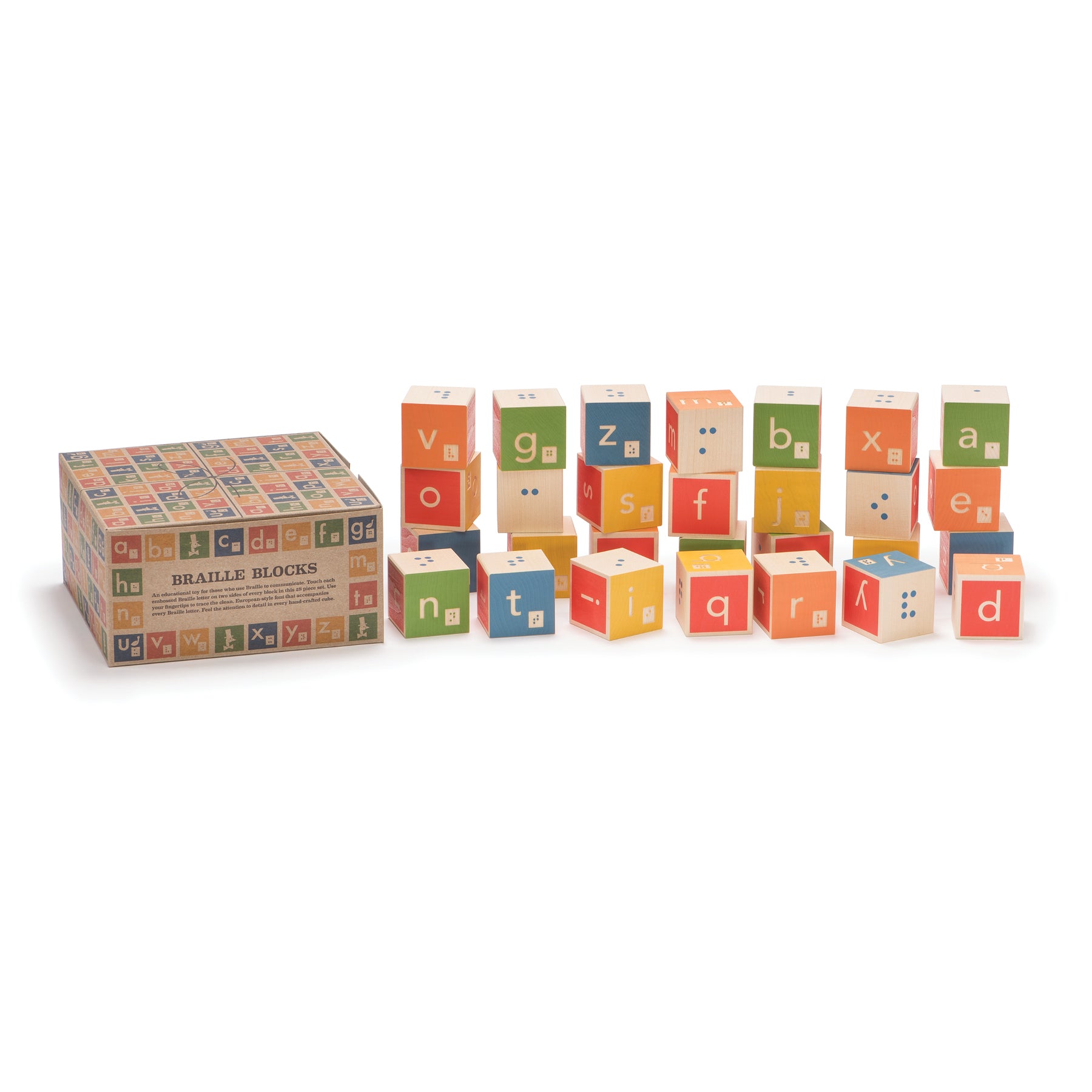 Uncle Goose Braille Alphabet Blocks  and Box | Educational Toys | SavvyMama
