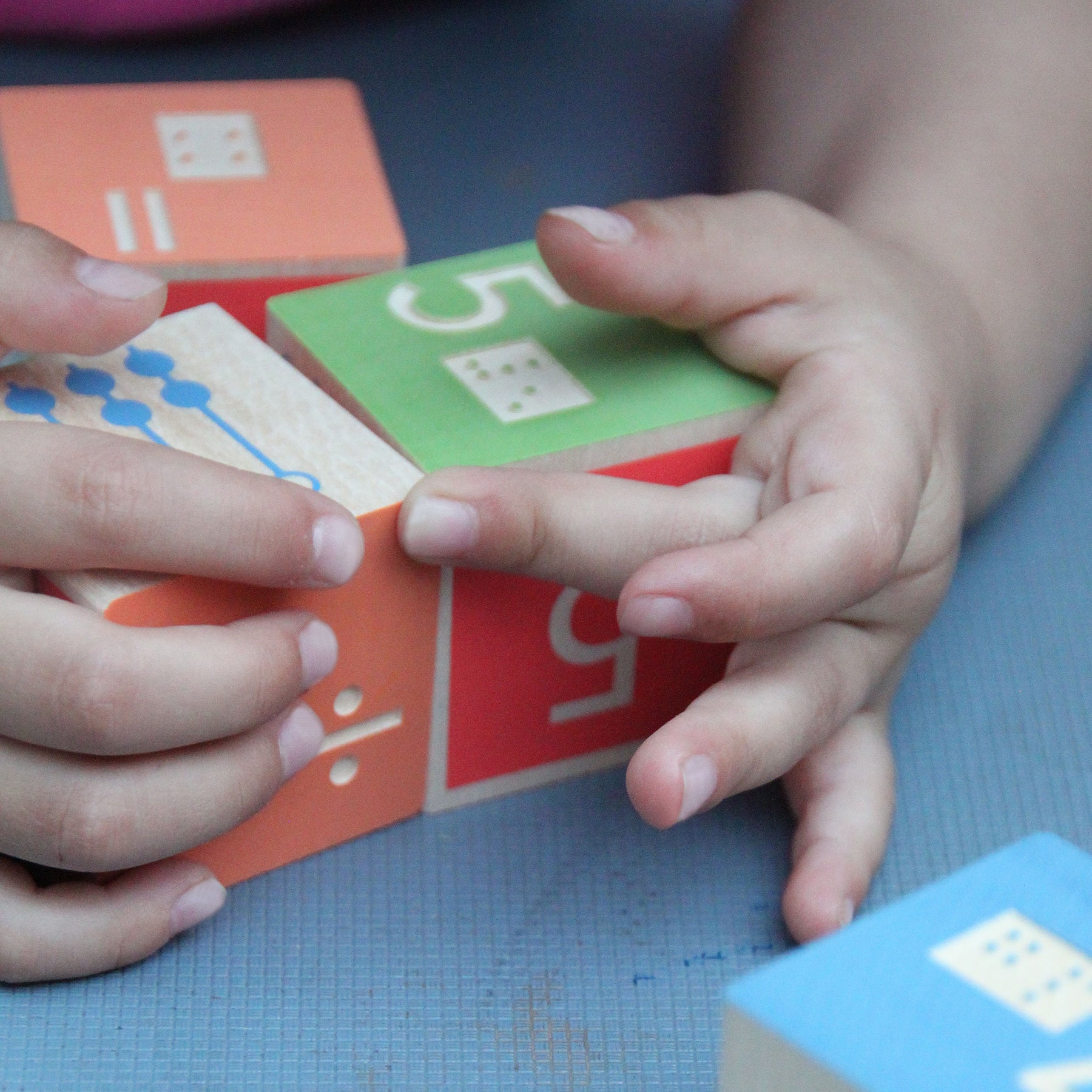 Uncle Goose Braille Number Blocks | Educational Toys | Wooden Blocks | 
 Child Playing with Braille Numbers | SavvyMama