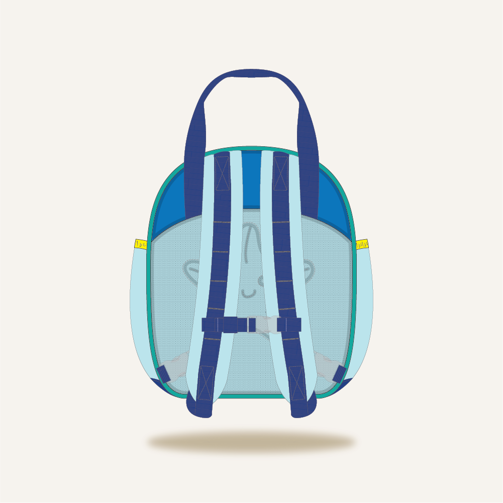 Goma Kids Bag | Will The Whale Backpack School Bag Back Side | SavvyMamaSG