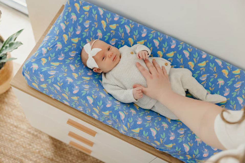 Copper Pearl | Diaper Changing Pad Cover - Birdie