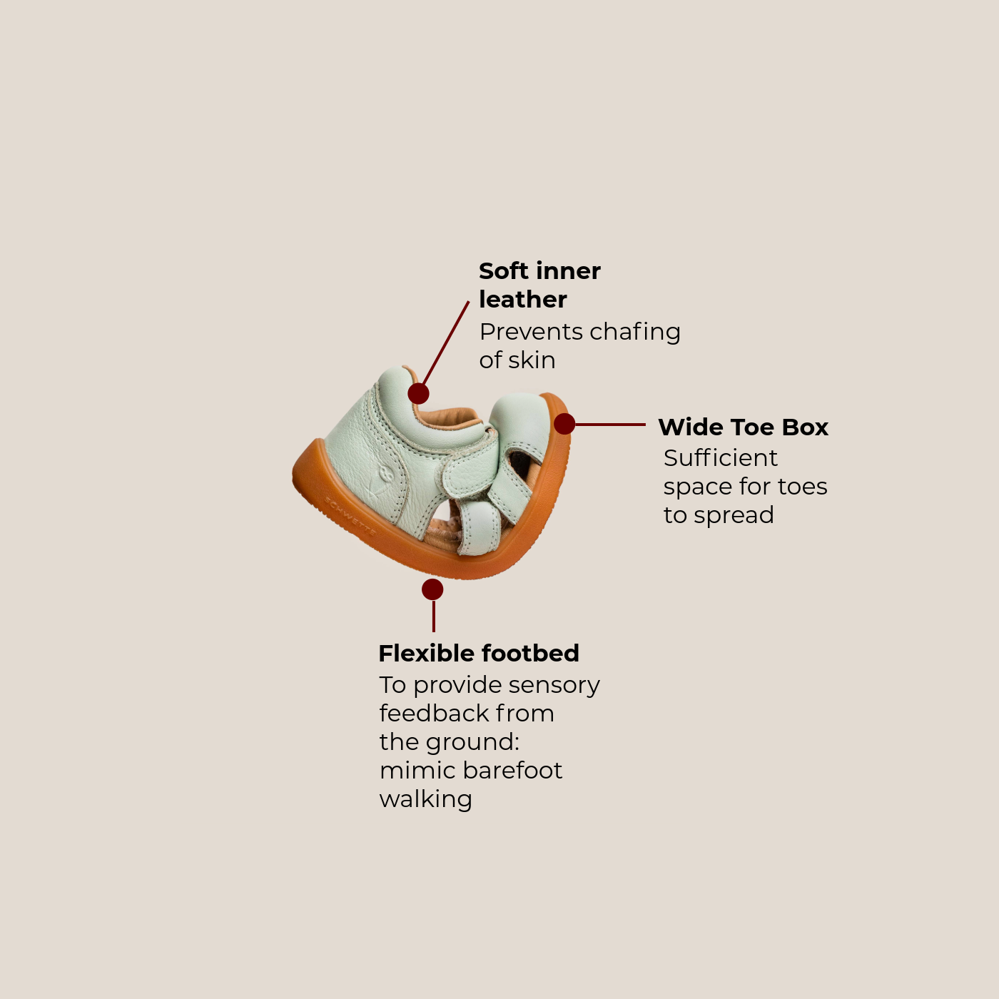 Schwette Footwear | Joyeux (First Walker) in Catigan Green (PREORDER)