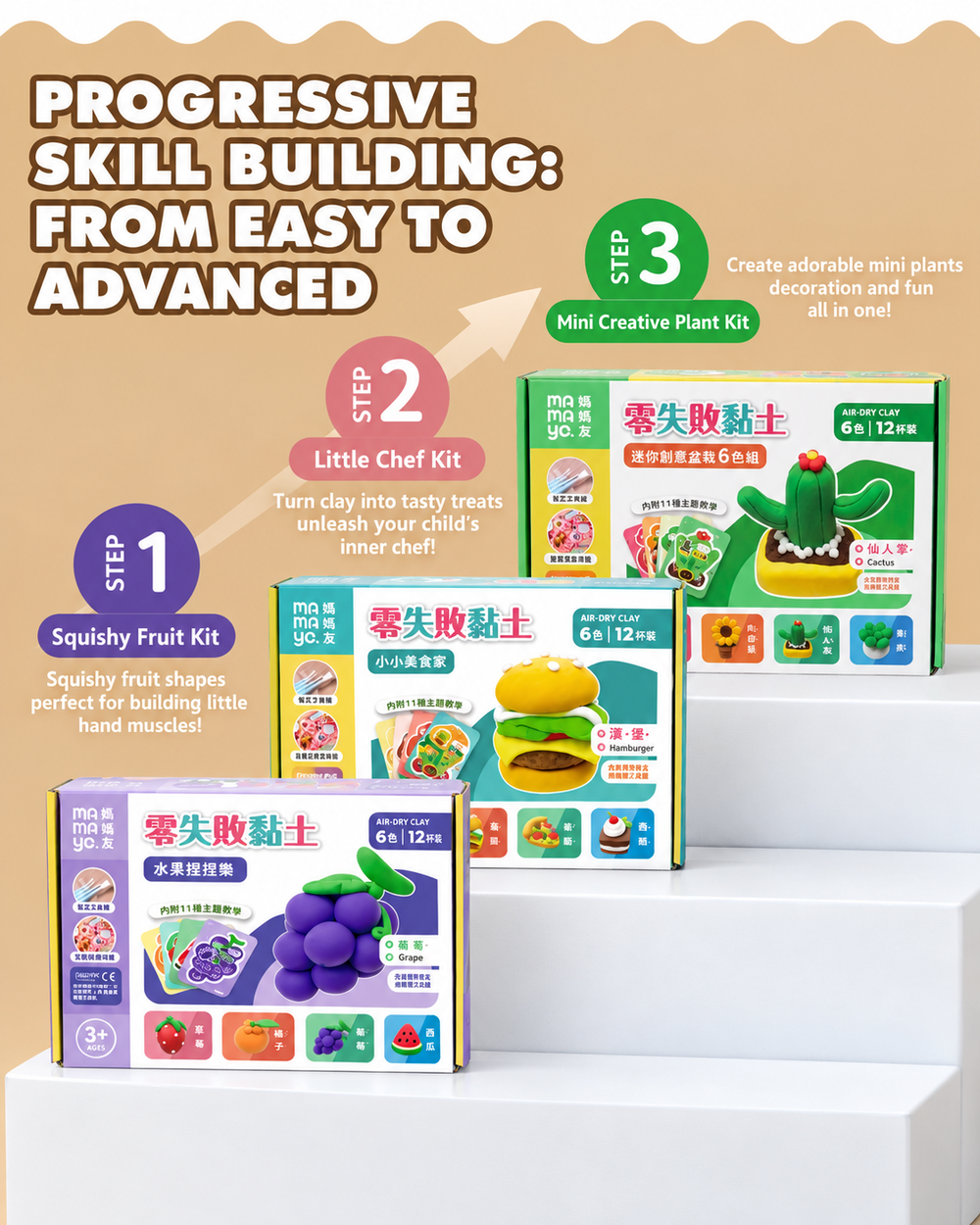 clay learning kit|beginner clay set|kids fine motor activity|creative clay play|toddler craft toy