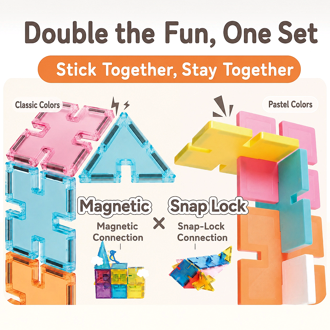 snaplock magnetic tiles|magnetic blocks|building toy for kids|STEM learning toy|creative construction play