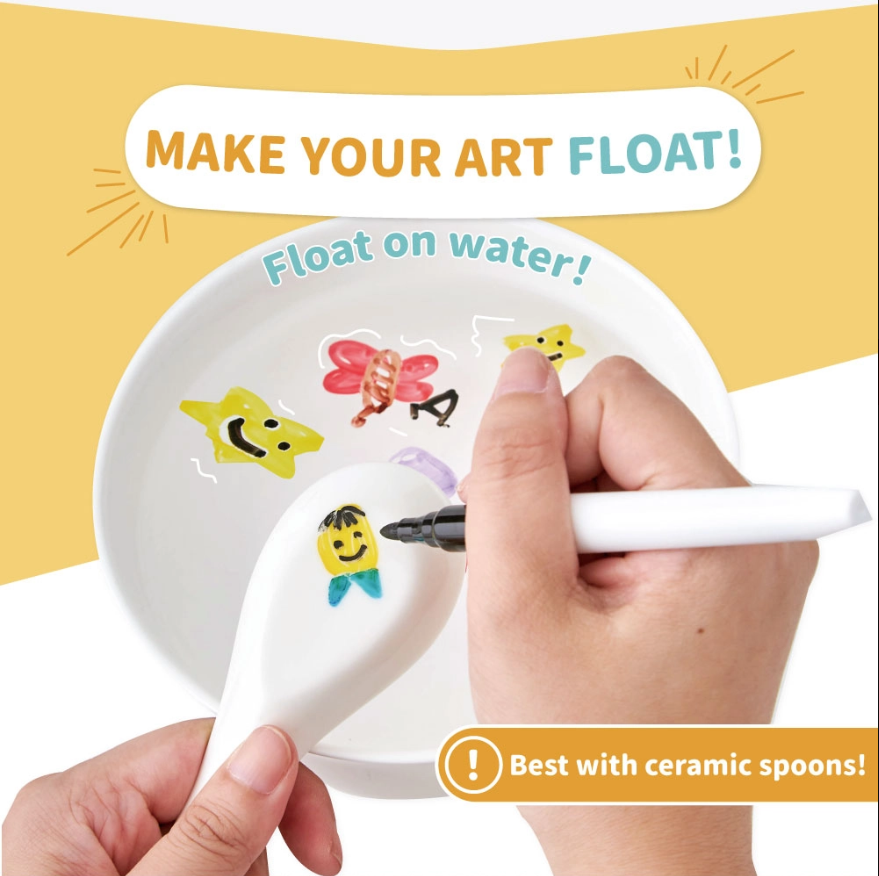 floating marker water art|kids sensory activity|creative play|STEM activity|screen free fun|brain development