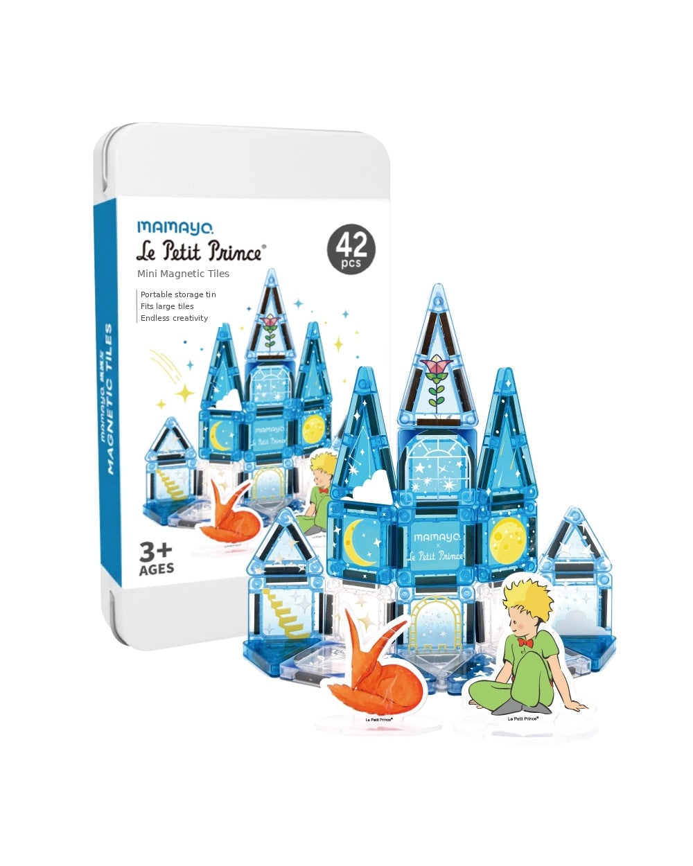 Mamayo Little Prince magnetic tiles 42pcs|STEM building toy|imaginative learning|creative play|themed magnetic tiles