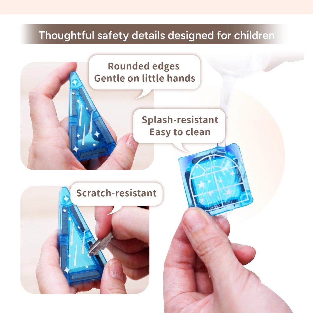 Mamayo mini magnetic tiles|rounded edges scratch-resistant|splash-resistant|child safe design|STEM toy|educational toys
