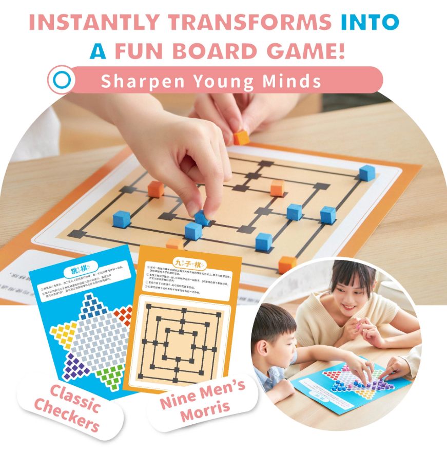 pixel clay board game activity|kids logic game set|creative educational toy|family learning play|Mamayo pixel clay