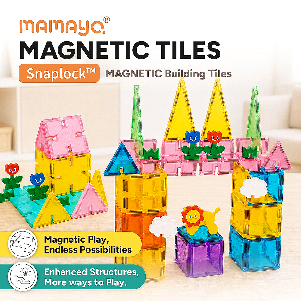 magnetic building tiles|kids STEM toy|creative play set|snaplock tiles|educational toy|fine motor skills